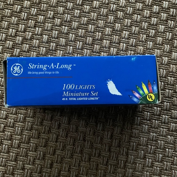 NIB GE String-A-Long Red Miniature Light Set 100 Count 45 ft Green Wire - Picture 3 of 6